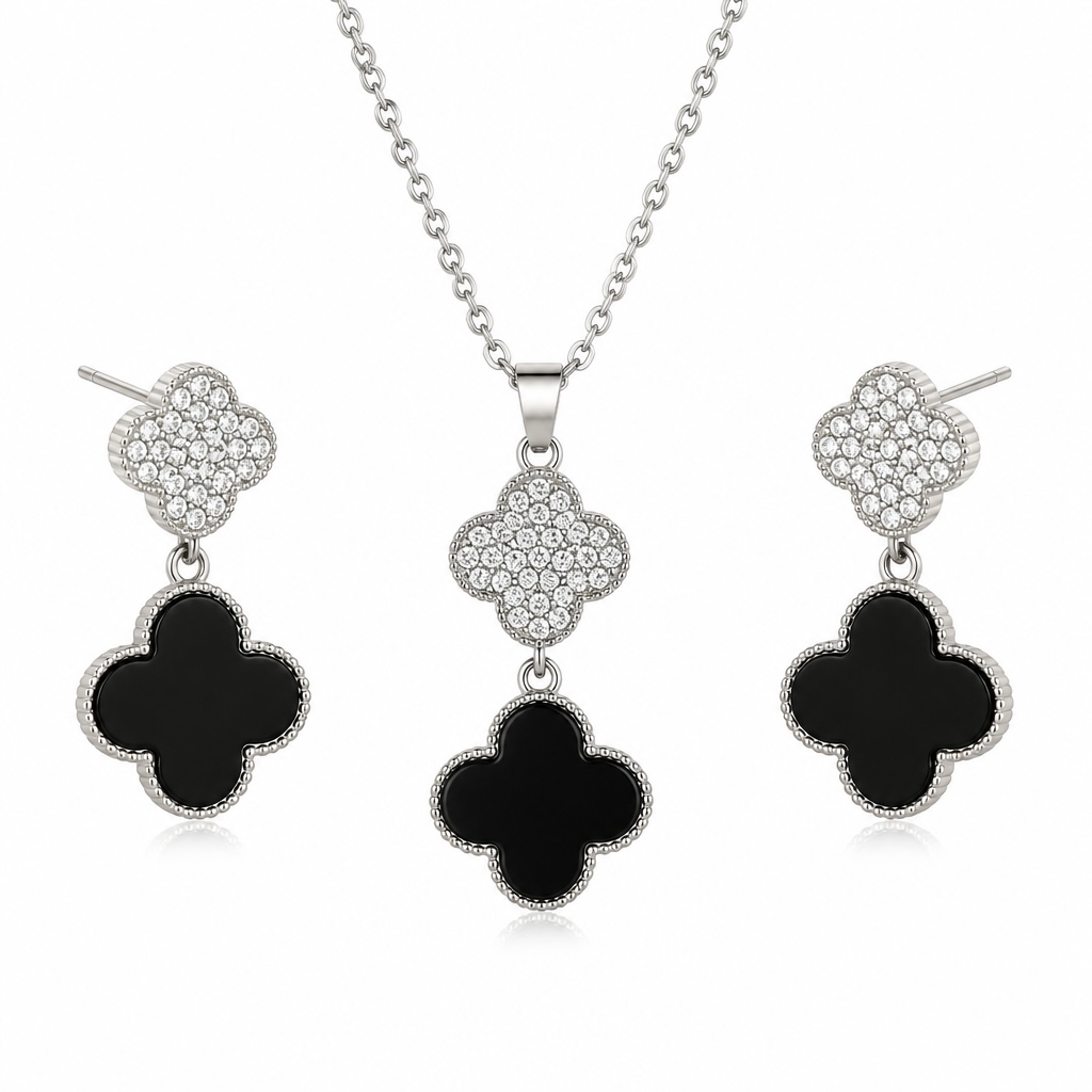 Parure Van strass noir