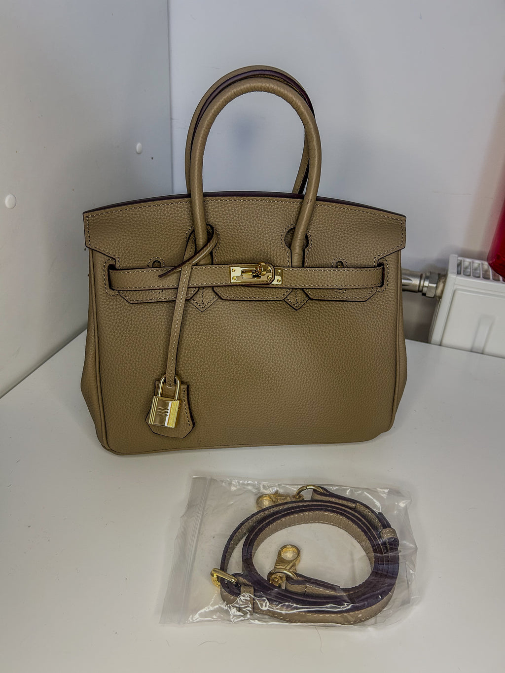Mimi bag taupe 25 cm