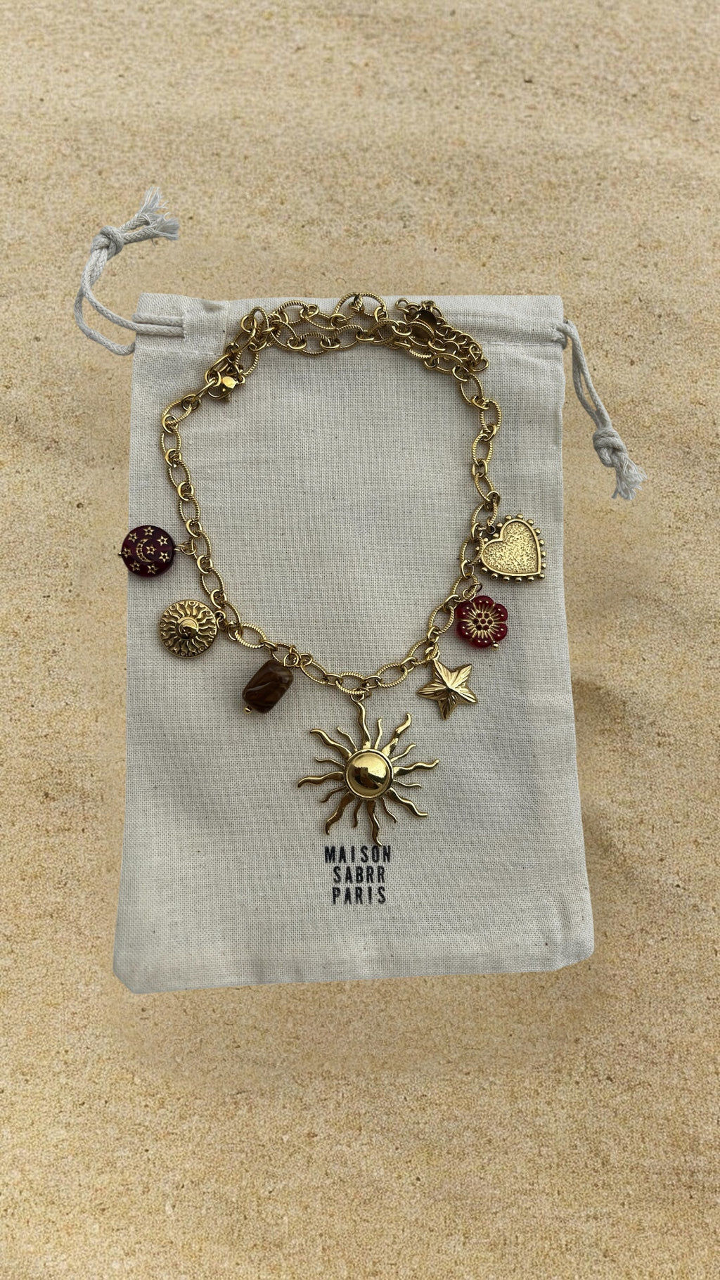 Collier Sun Red